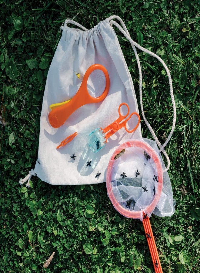 MindWare Lil' Bug Catcher Tool Set - Bug Catcher Kit for Kids Ages 5 & Up - Includes Backpack, Net, Magnifying Glass, Magnifying Bug Viewer and Tweezers - Image 2
